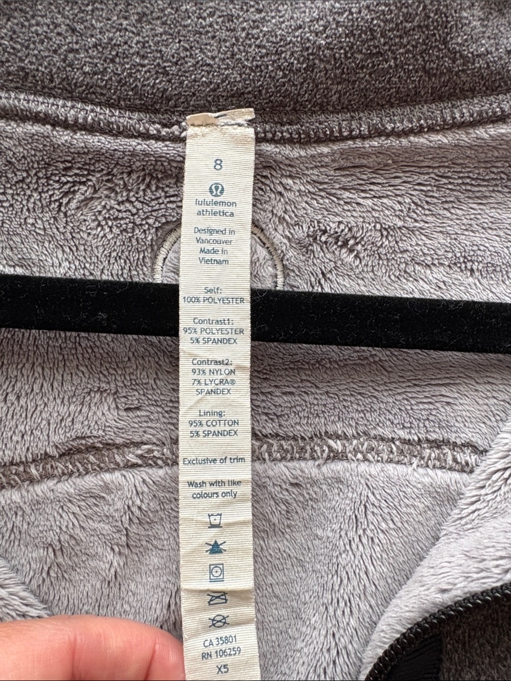 LULULEMON Women's Grey Quarter Zip Fleece Sweater - Picture 14 of 16